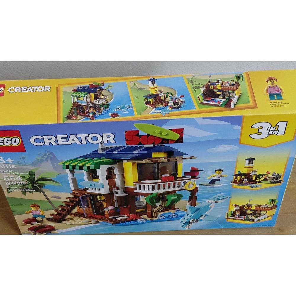 LEGO Creator 3-in-1 31118 Surfer Beach House 564 Pieces Retired Set - Picture 4 of 8